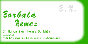 borbala nemes business card