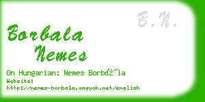 borbala nemes business card